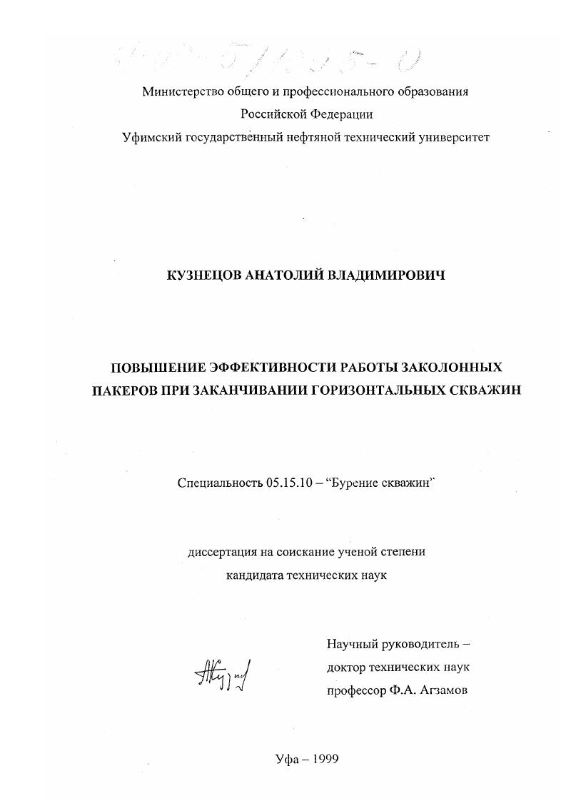 Повышение эффективности работы заколонных пакеров при заканчивании горизонтальных скважин