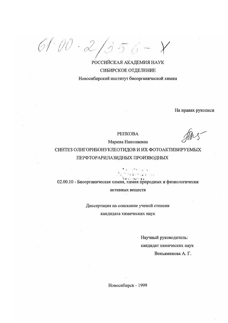 Синтез олигорибонуклеотидов и их фотоактивируемых перфторарилазидных производных