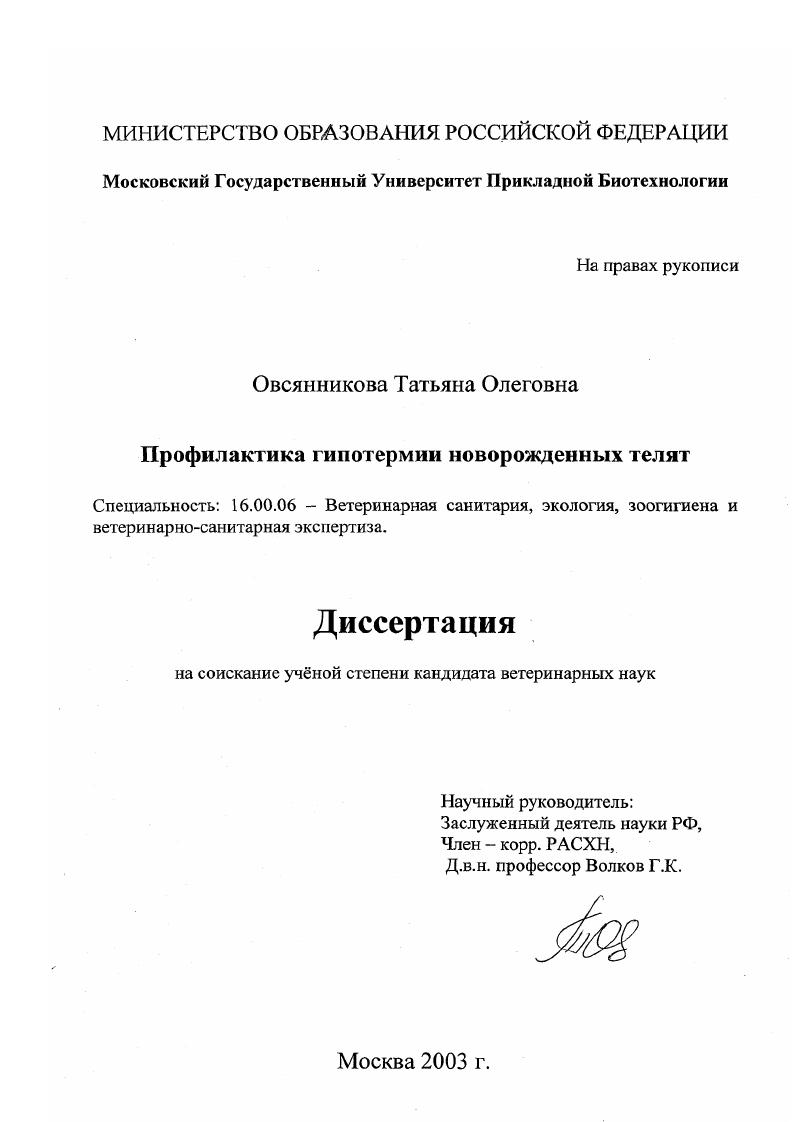 Профилактика гипотермии новорожденных телят