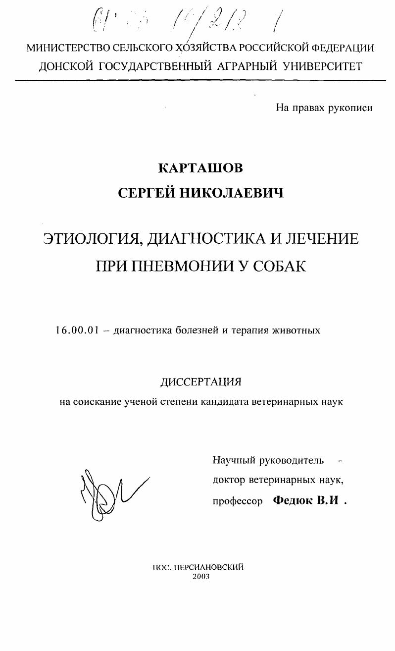 Этиология, диагностика и лечение при пневмонии у собак