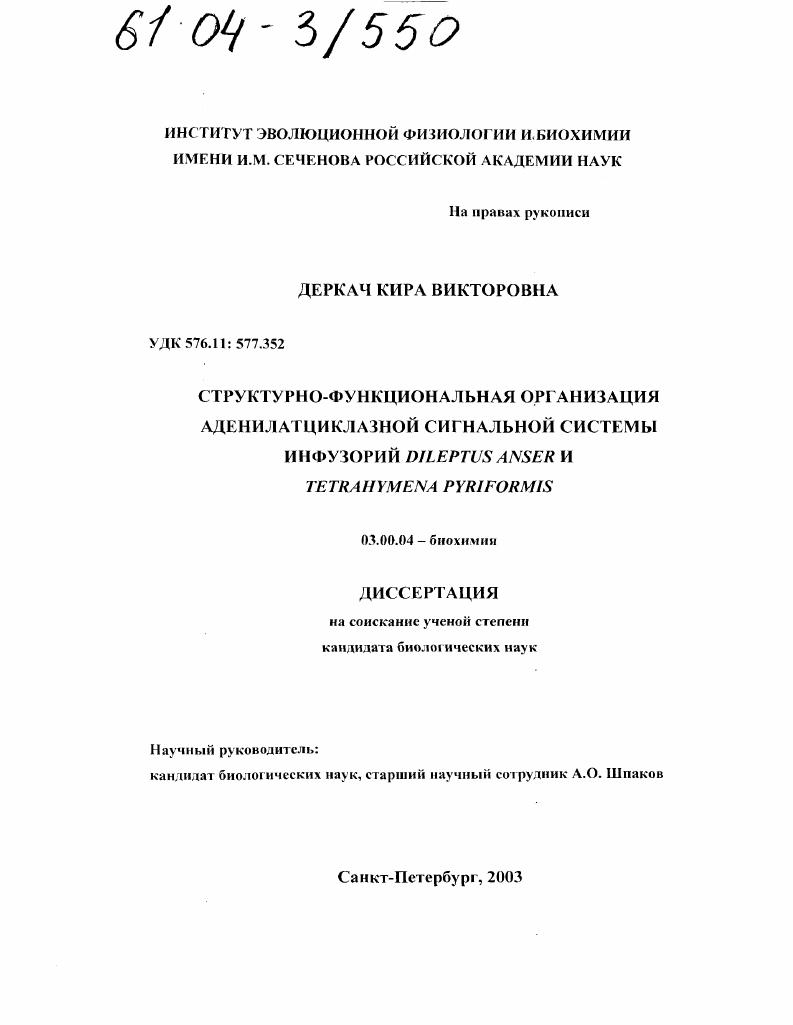 скачать диссертацию Структурно-функциональная организация аденилатциклазной сигнальной системы инфузорий Dileptus anser и Tetrahymena pyriformis Структурно-функциональная организация аденилатциклазной сигнальной системы инфузорий Dileptus anser и Tetrahymena pyriformis