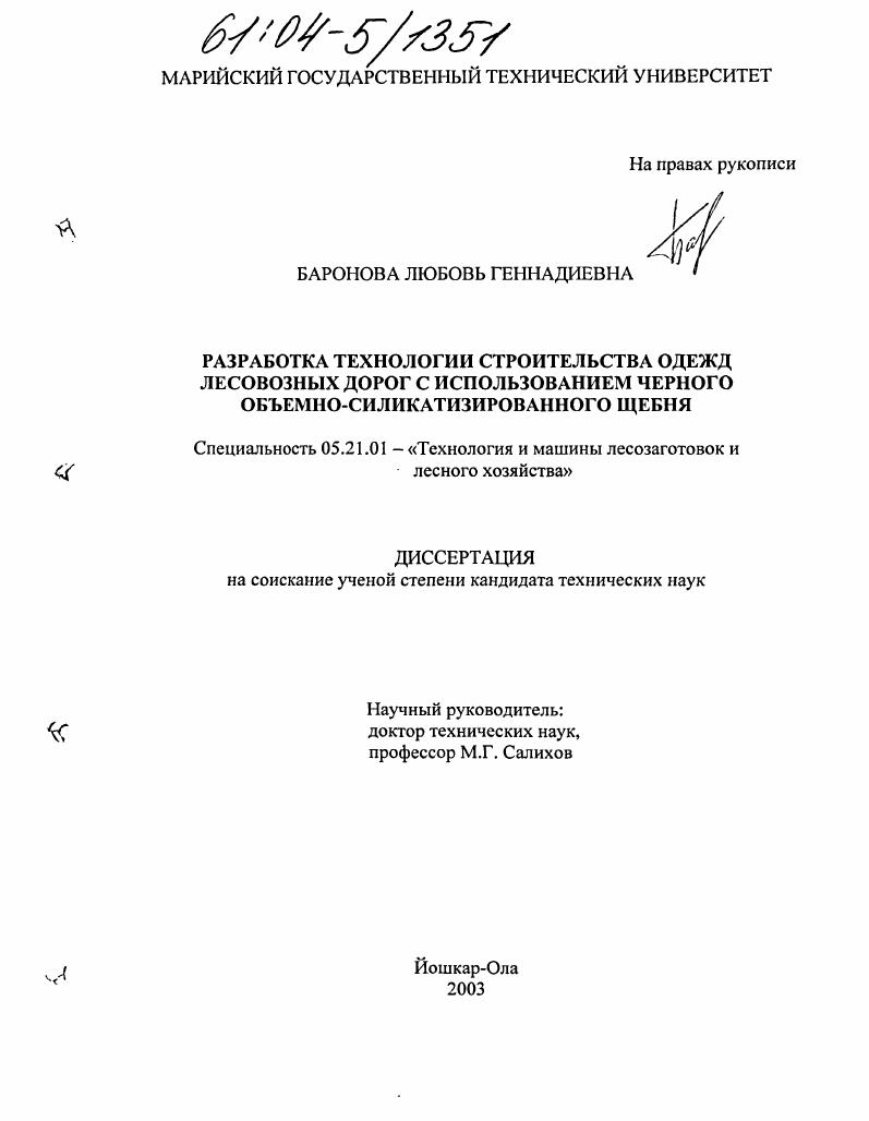 скачать диссертацию Разработка технологии строительства одежд лесовозных дорог с использованием черного объемно-силикатизированного щебня Разработка технологии строительства одежд лесовозных дорог с использованием черного объемно-силикатизированного щебня
