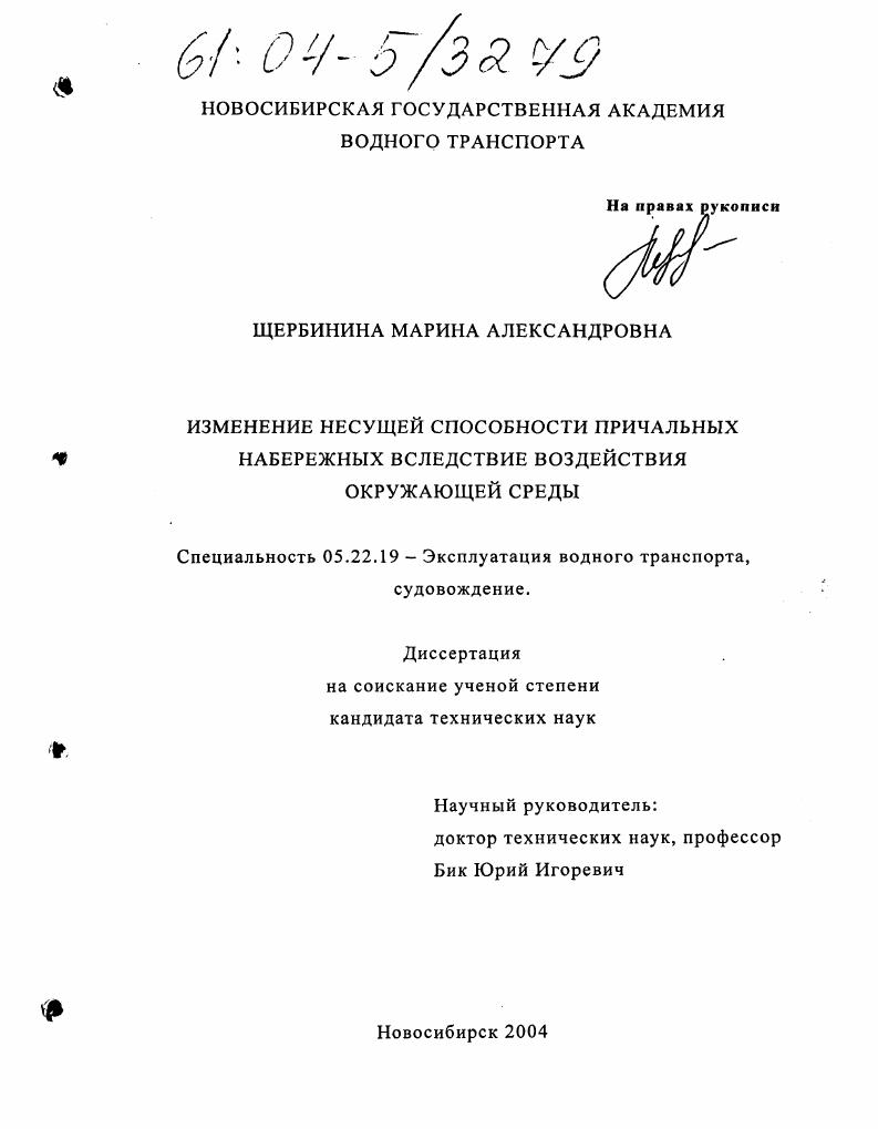 Изменение несущей способности причальных набережных вследствие воздействия окружающей среды