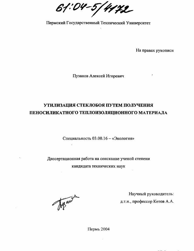 Утилизация стеклобоя путем получения пеносиликатного теплоизоляционного материала
