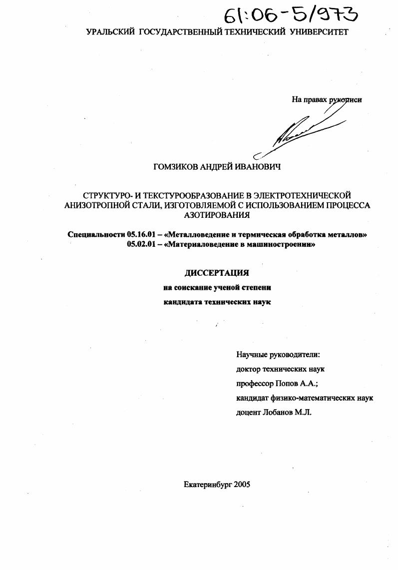 Структуро- и текстурообразование в электротехнической анизотропной стали, изготовляемой с использованием процесса азотирования