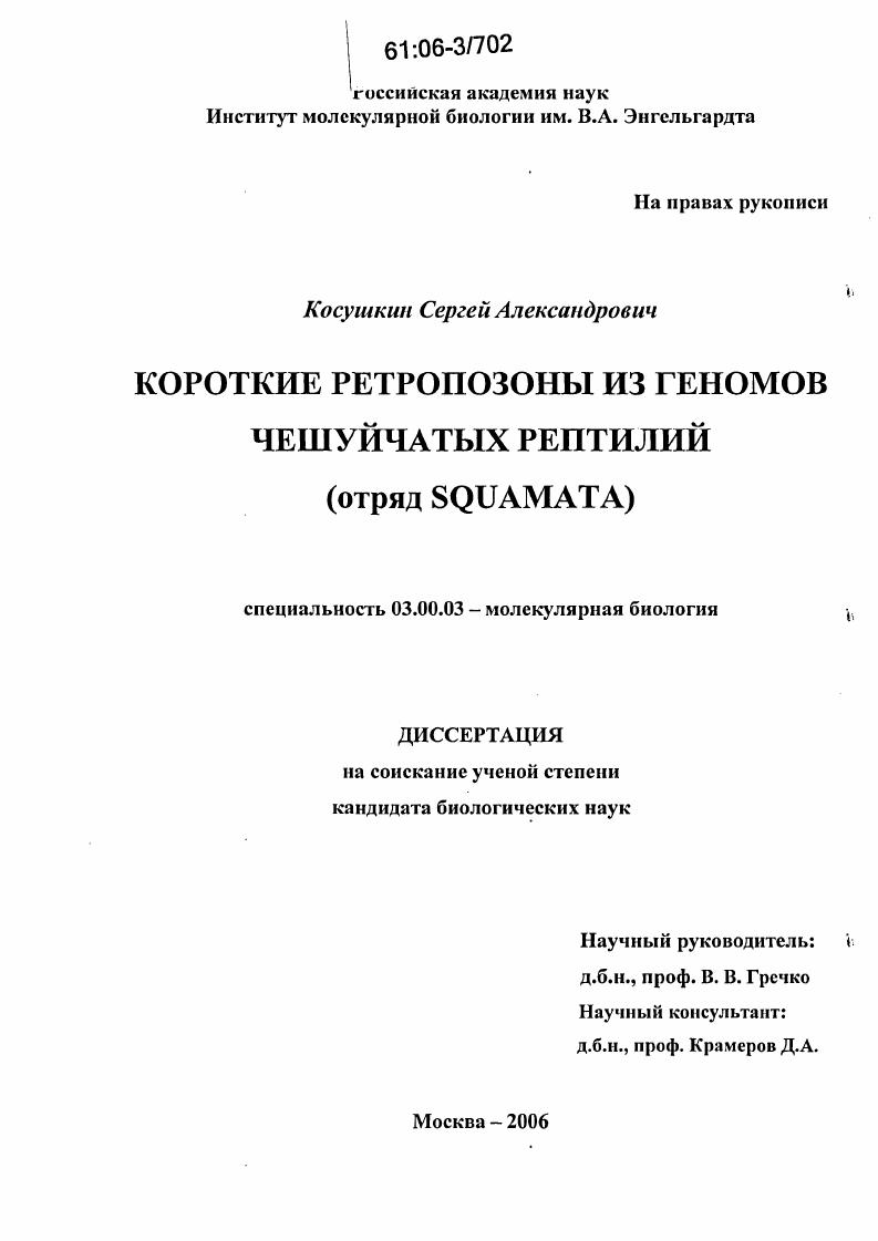Короткие ретропозоны из геномов чешуйчатых рептилий : Отряд Squamata