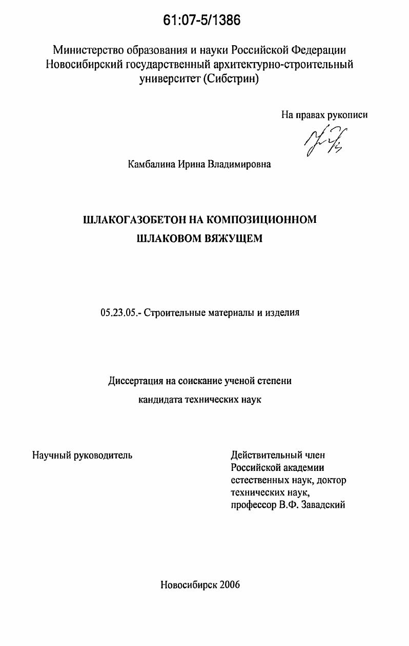 Шлакогазобетон на композиционном шлаковом вяжущем