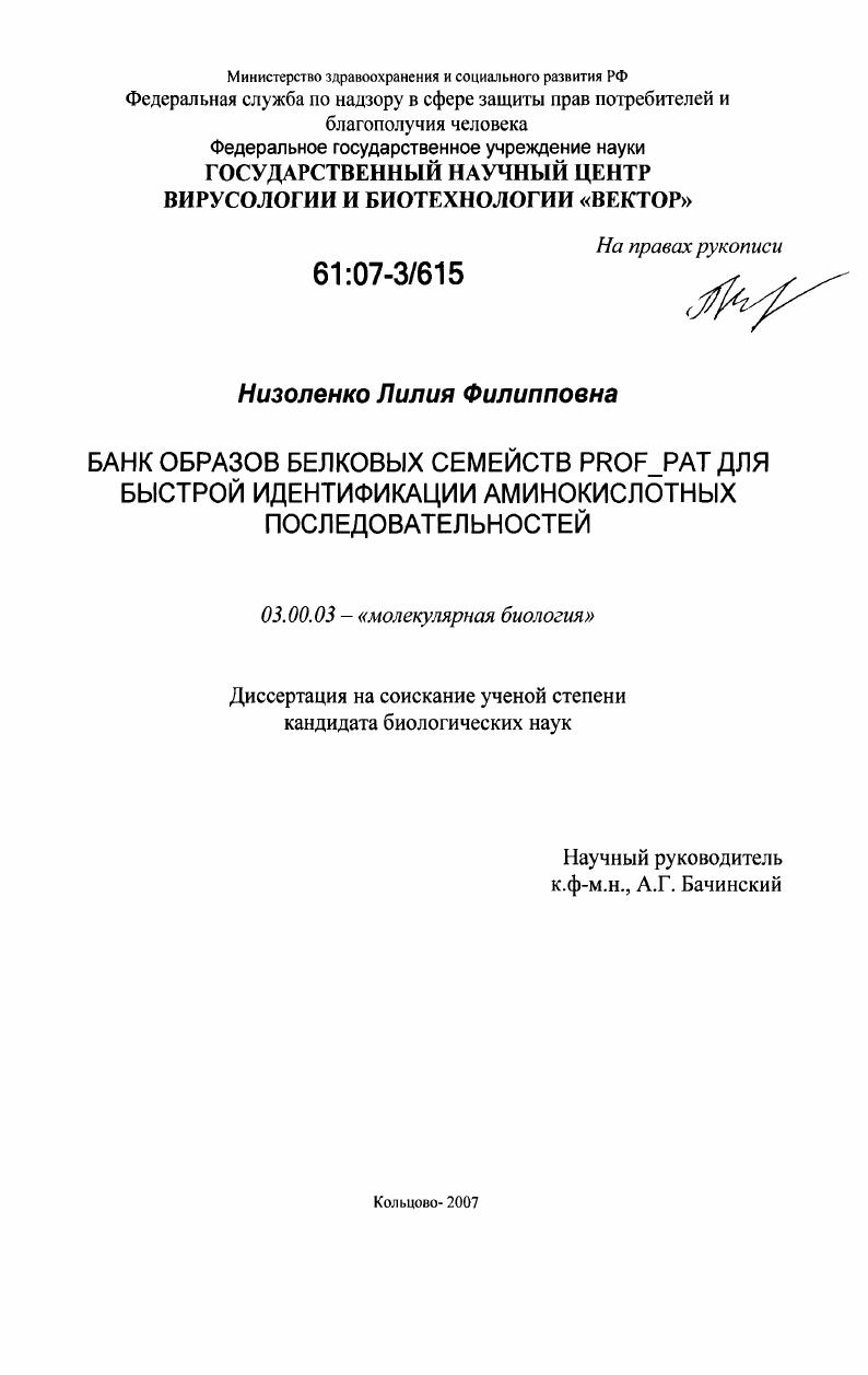 Банк образов белковых семейств Prof-pat для быстрой идентификации аминокислотных последовательностей