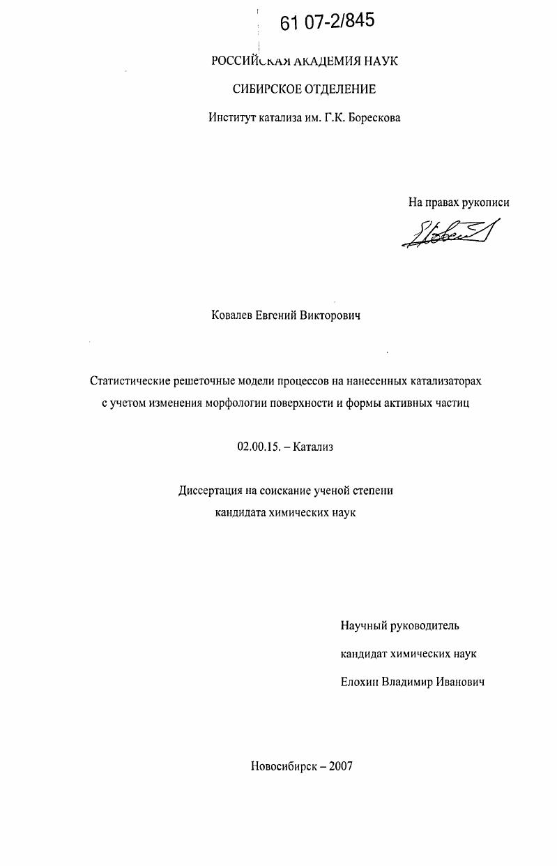 Статистические решеточные модели процессов на нанесенных катализаторах с учетом изменения морфологии поверхности и формы активных частиц