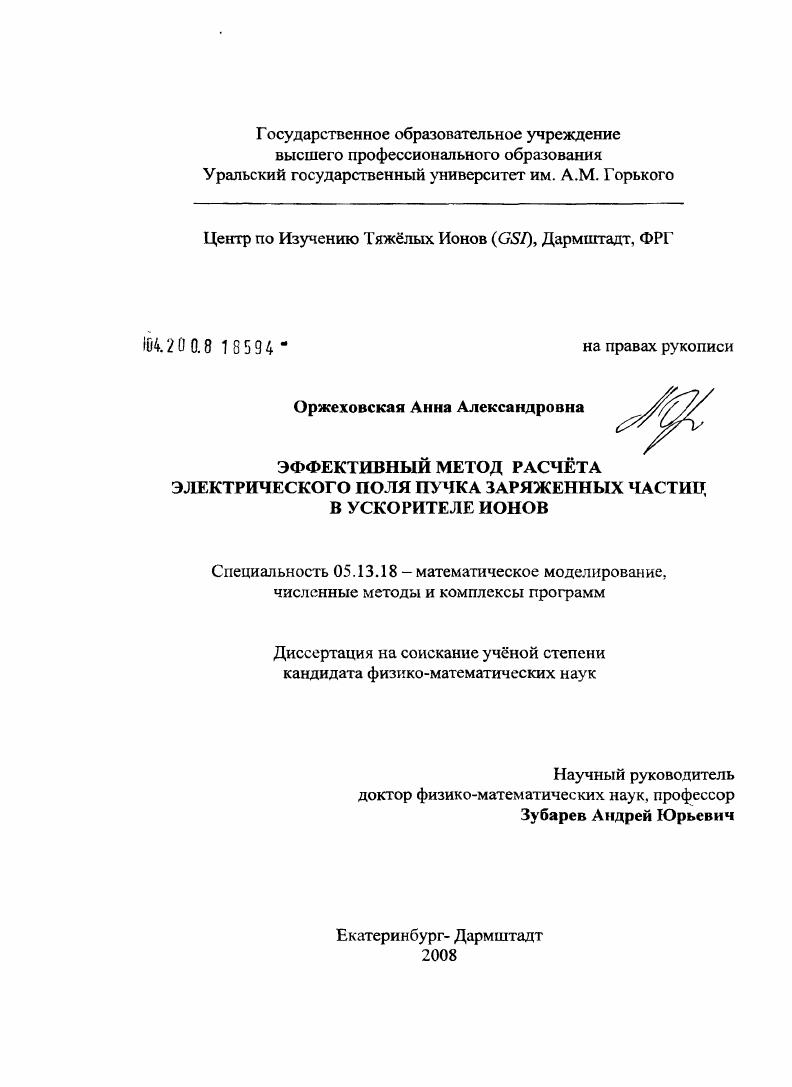 Эффективный метод расчёта электрического поля пучка заряженных частиц в ускорителе ионов