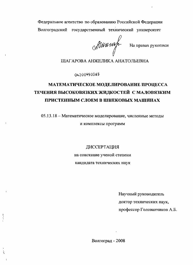 Математическое моделирование процесса течения высоковязких жидкостей с маловязким пристенным слоем в шнековых машинах
