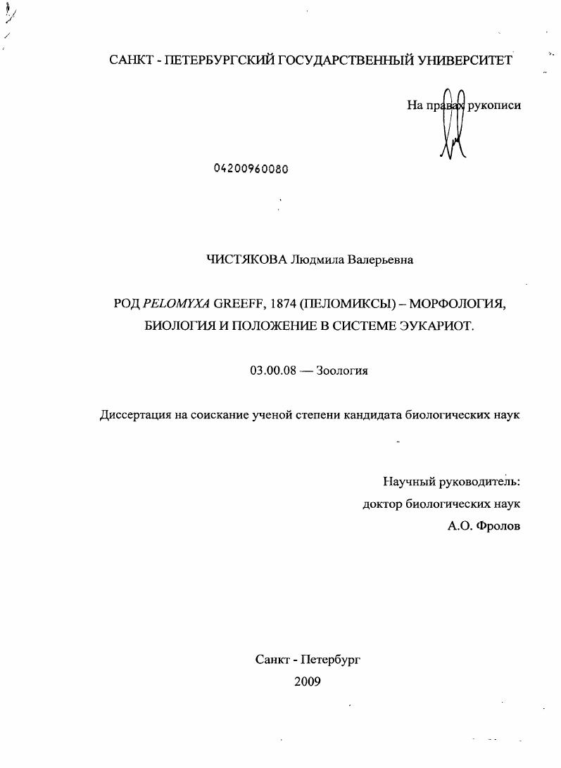 Род Pelomyxa Greeff, 1874 (пеломиксы) - морфология, биология и положение в системе эукариот