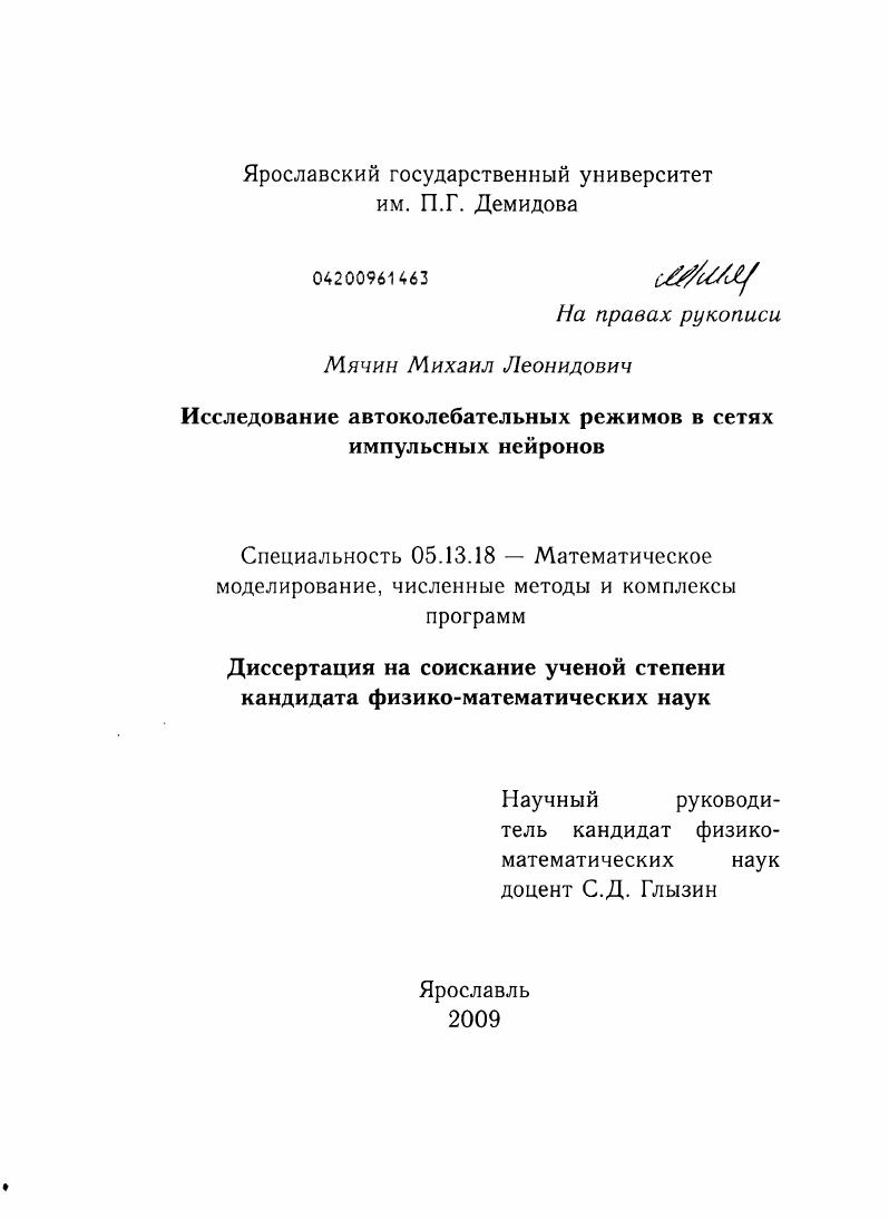 Исследование автоколебательных режимов в сетях импульсных нейронов