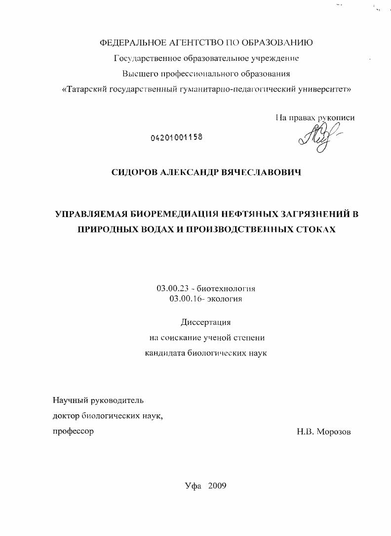 Управляемая биоремедиация нефтяных загрязнений в природных водах и производственных стоках