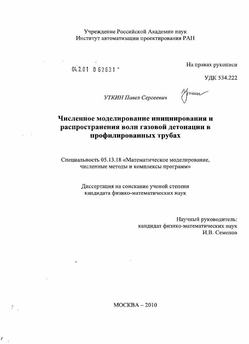 Численное моделирование инициирования и распространения волн газовой детонации в профилированных трубах