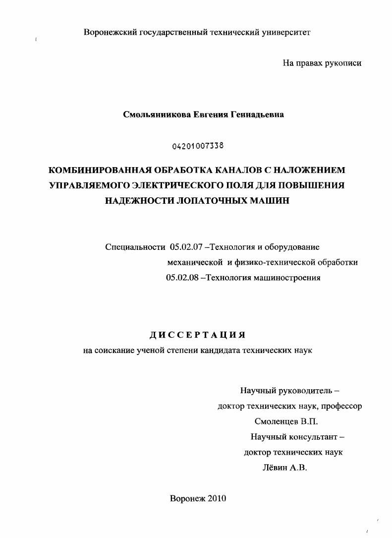 Комбинированная обработка каналов с наложением управляемого электрического поля для повышения надежности лопаточных машин
