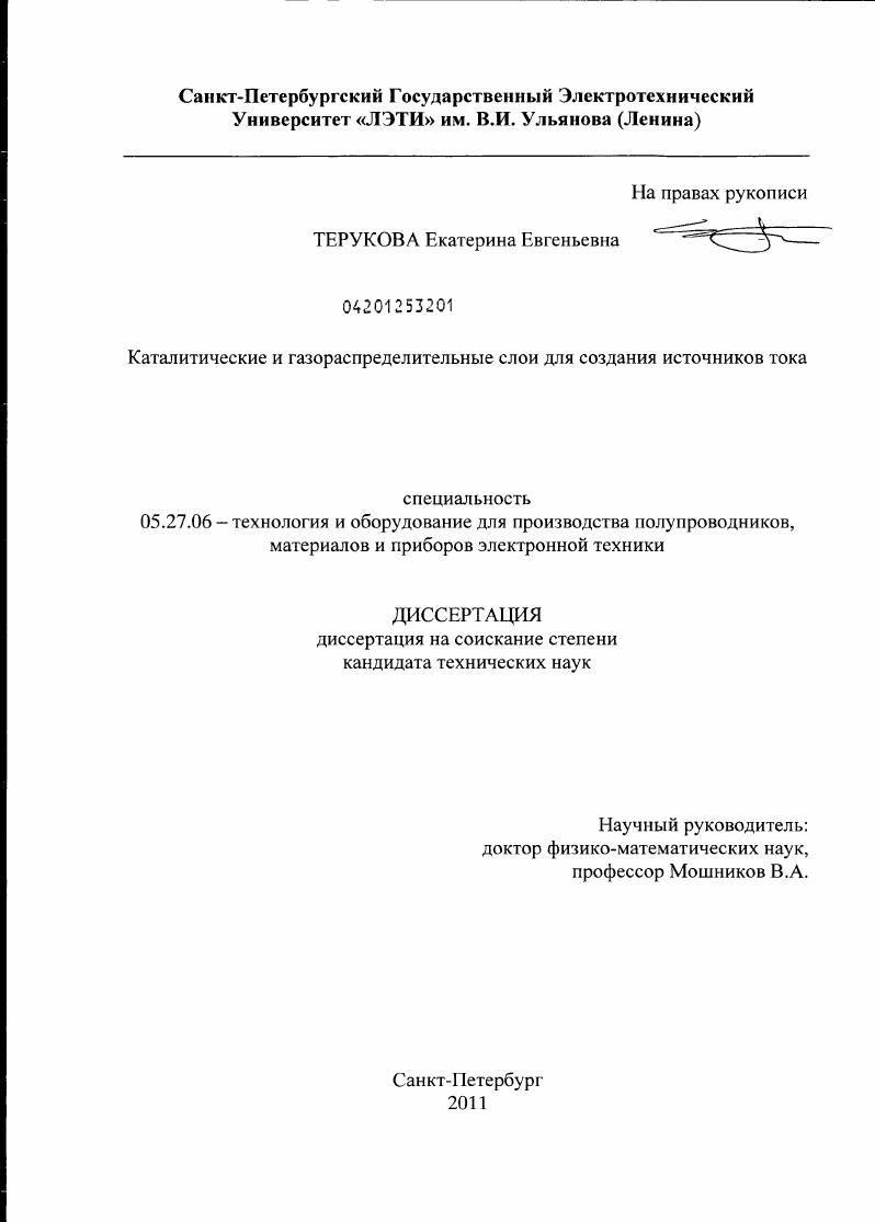 Каталитические и газораспределительные слои для создания источников тока
