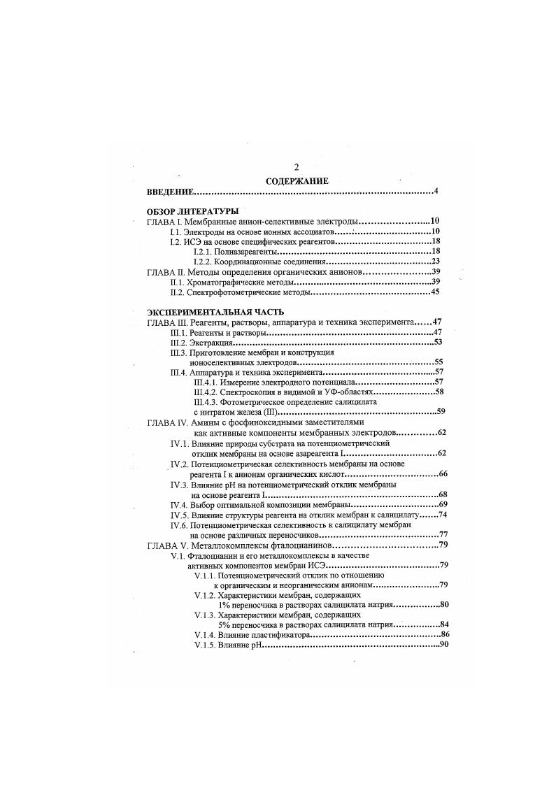 "ГЛАВА I. Мембранные анионселективные электроды