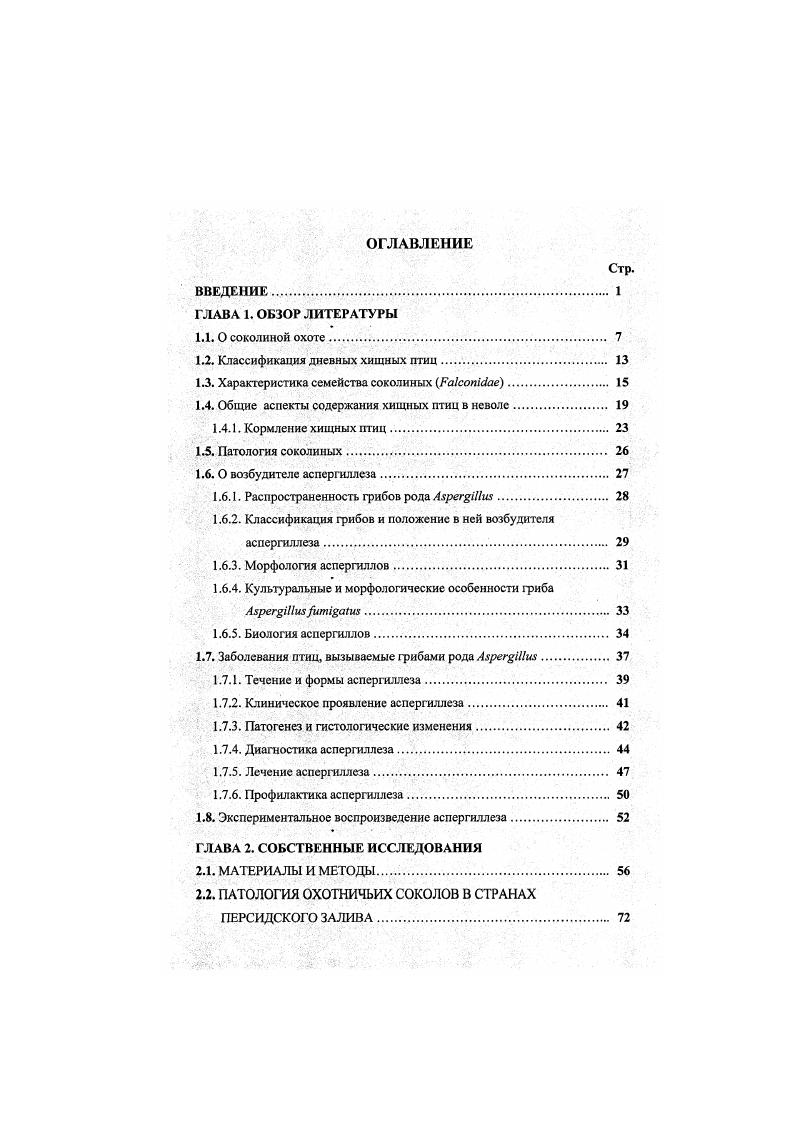 "1.2. Классификация дневных хищных птиц. 