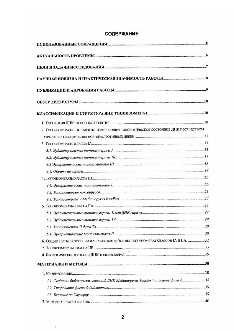 "3.1. Эубактериальные топоизомерозы I