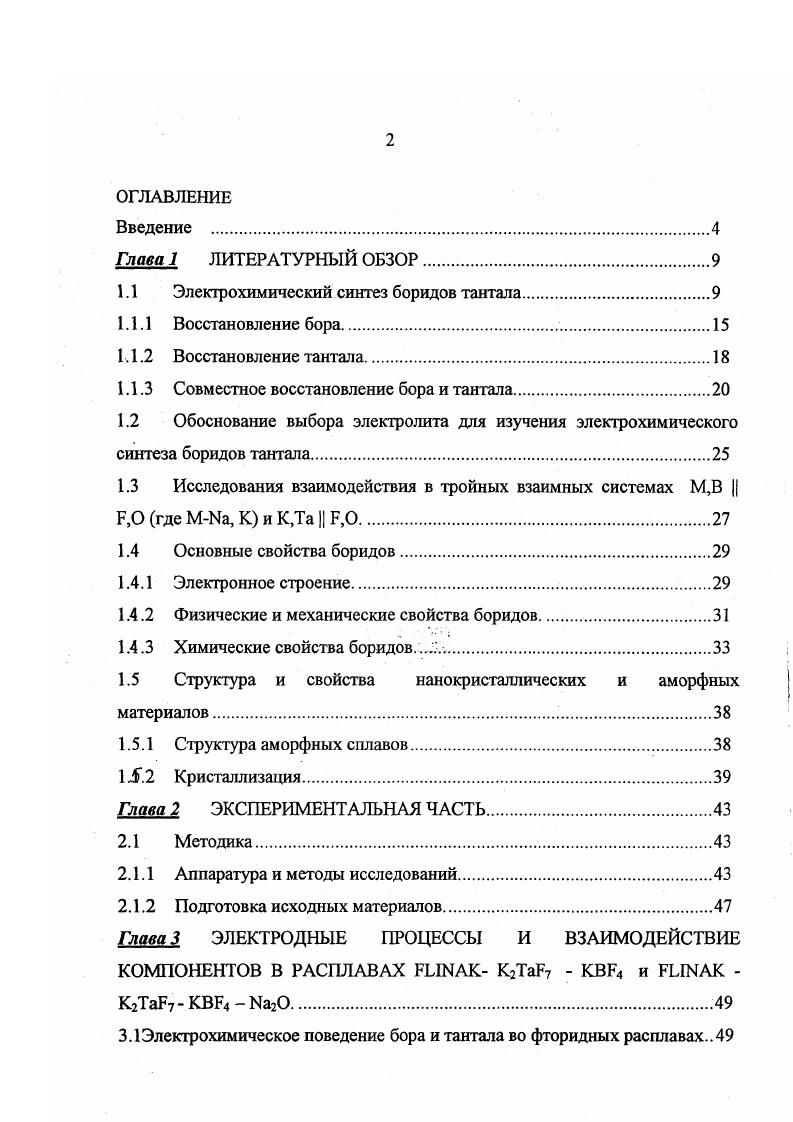 "1.1 Электрохимический синтез боридов тантала.