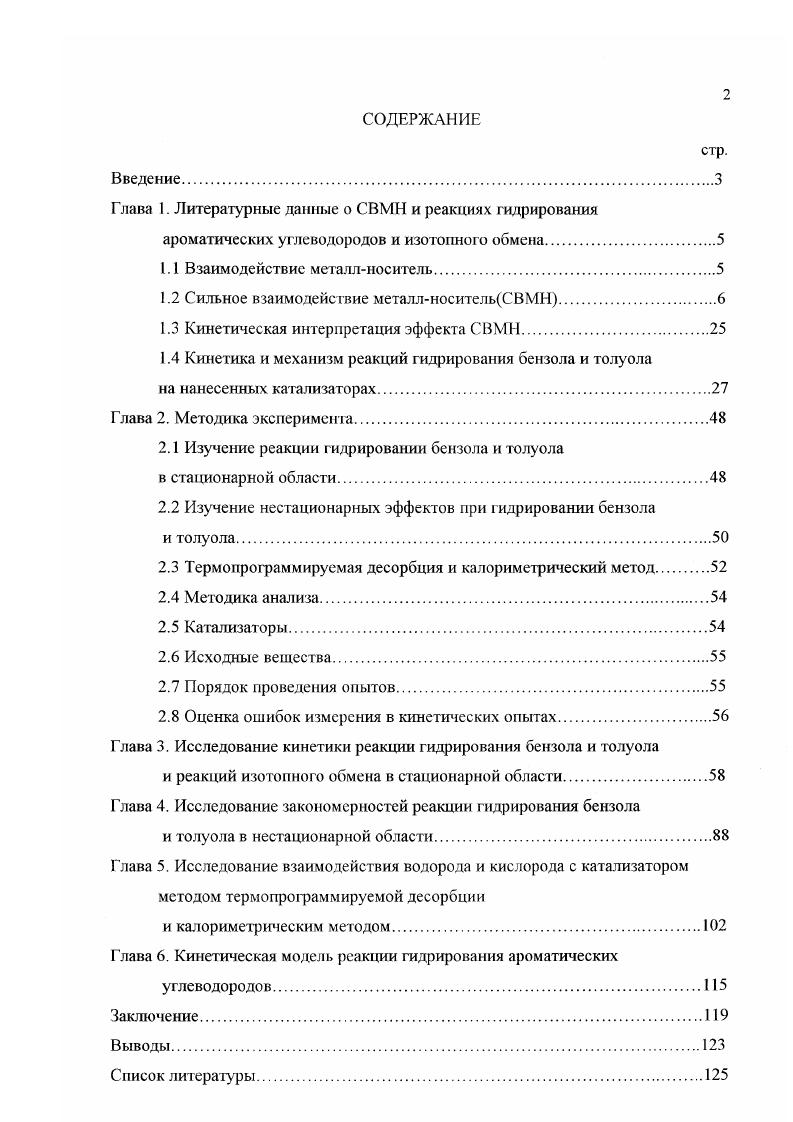 "Глава 1. Литературные данные о СВМН и реакциях гидрирования