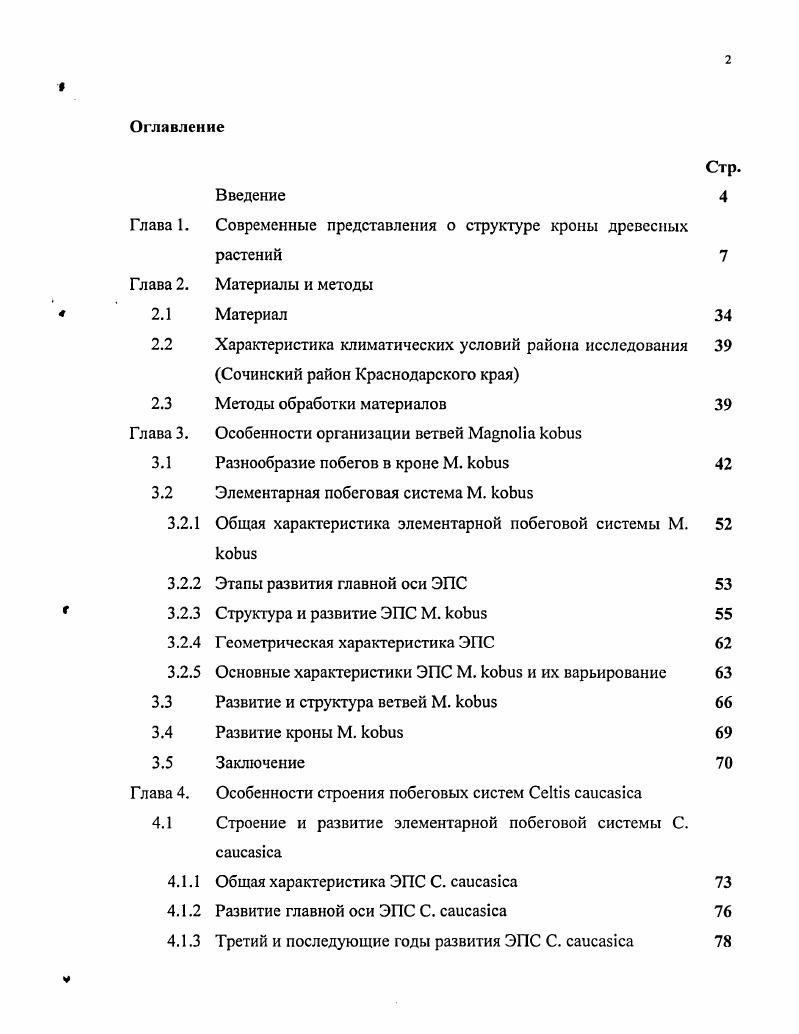"Глава 1. Современные представления о структуре кроны древесных