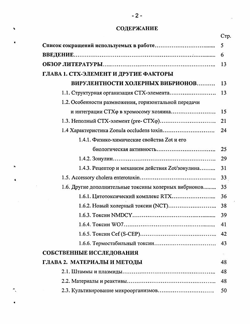 "Список сокращений используемых в работе 