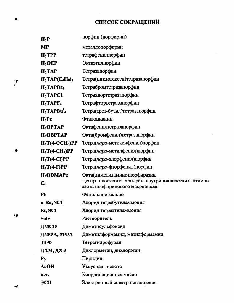 "1.1. Структура и спектральные свойства порфиринов, азапор