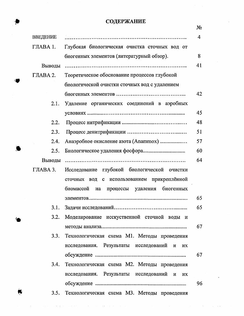 "ГЛАВА 1. Глубокая биологическая очистка сточных вод от