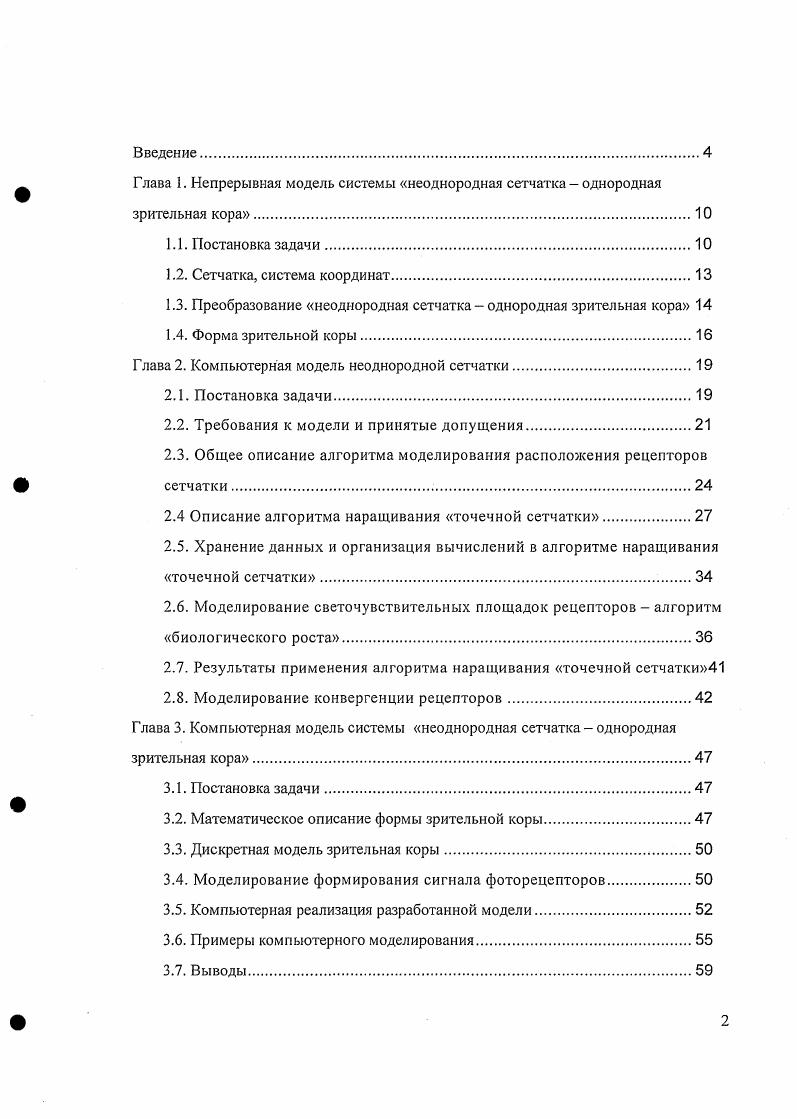 "1.3. Преобразование неоднородная сетчатка  однородная зрительная кора 