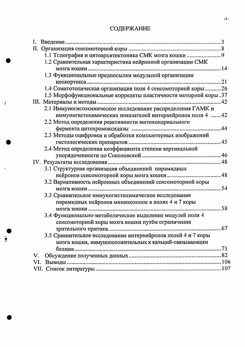 "II. Организация сенсомоторной коры.