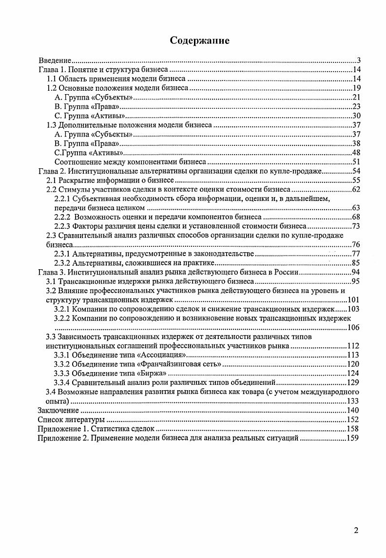 "Глава 1. Понятие и структура бизнеса