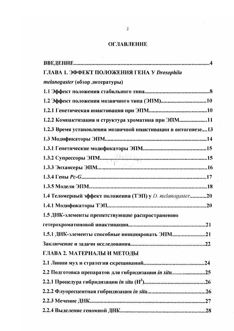 "ГЛАВА 1. ЭФФЕКТ ПОЛОЖЕНИЯ ГЕНА У i  обзор литературы