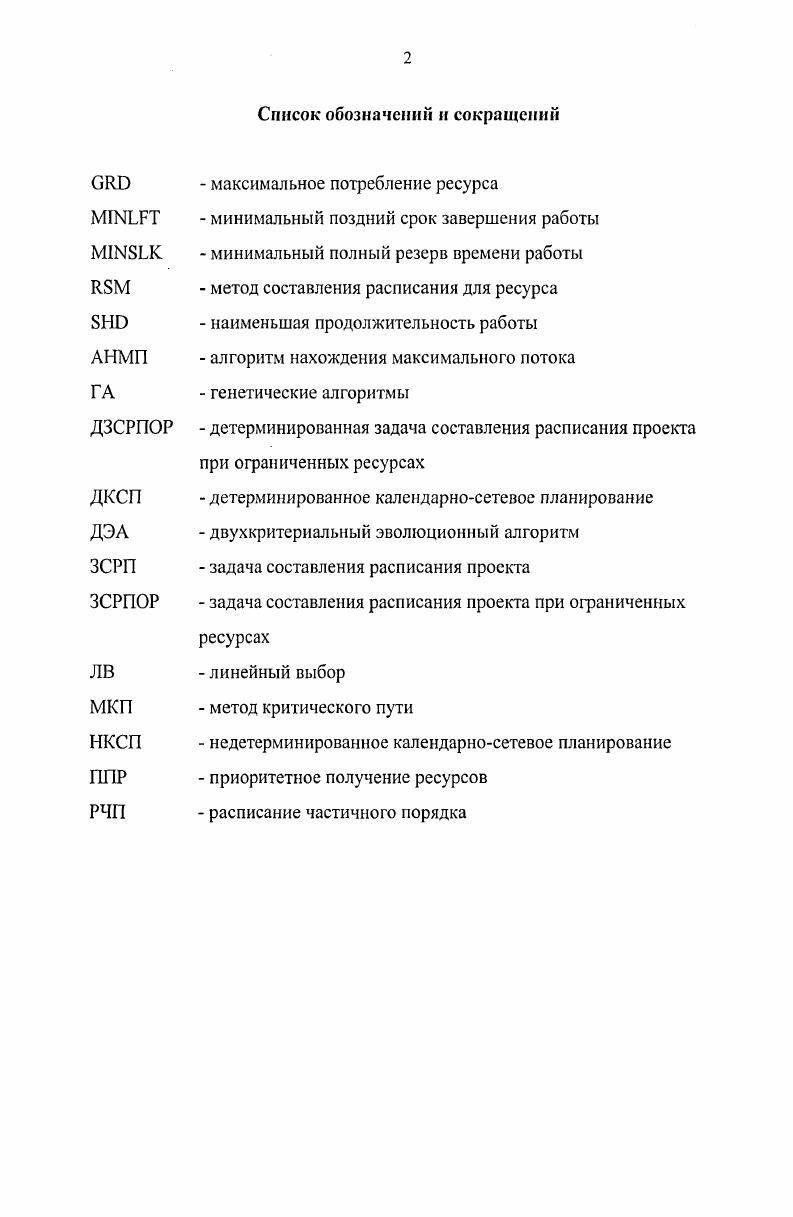 "1 АНАЛИЗ МЕТОДОВ И АЛГОРИТМОВ СОСТАВЛЕНИЯ РАСПИСАНИЙ ПРОЕКТА. 