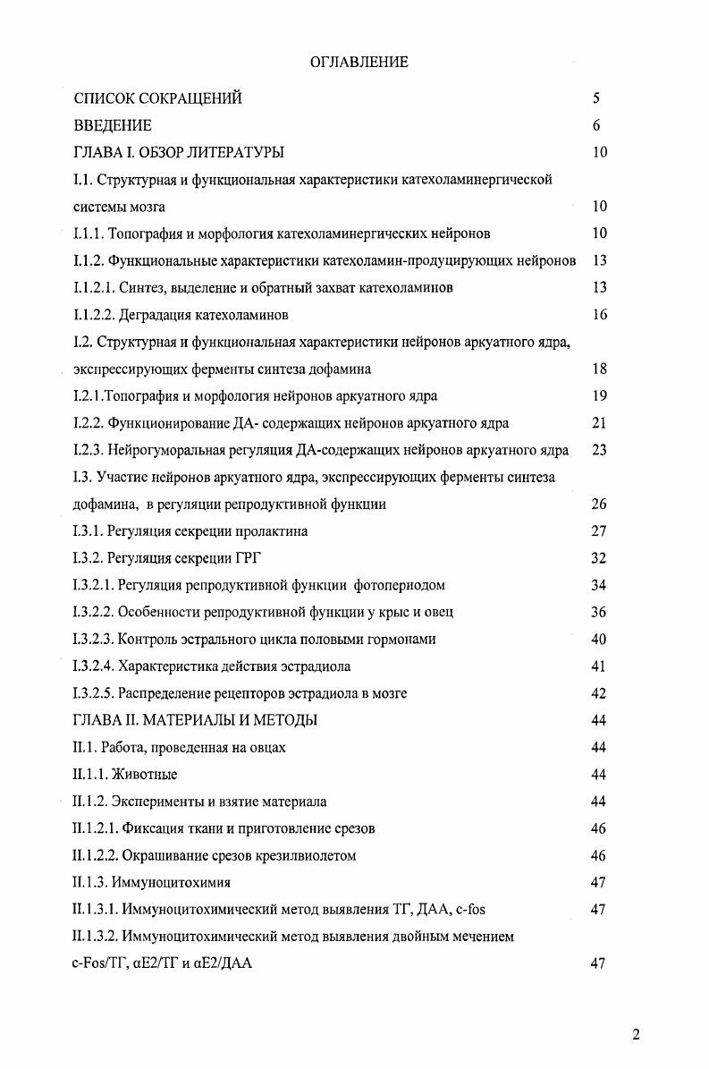 "1.1.1. Топография и морфология катехоламинергичсских нейронов 