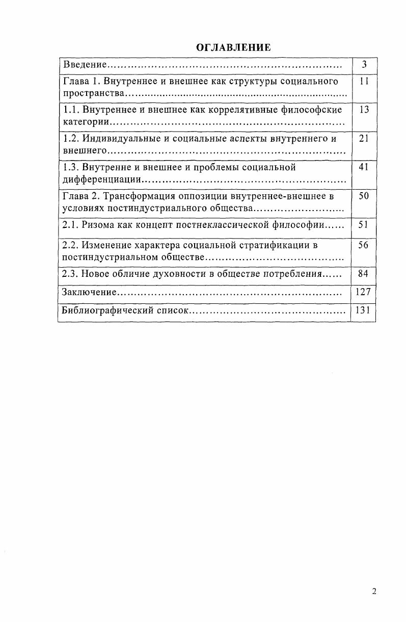 "Глава 1. Внутреннее и внешнее как структуры социального пространства 