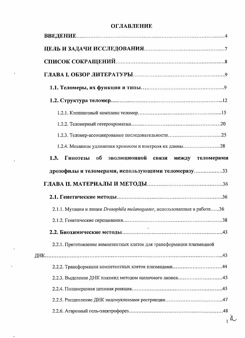 "1.2.1. Кэппинговый комплекс теломер.