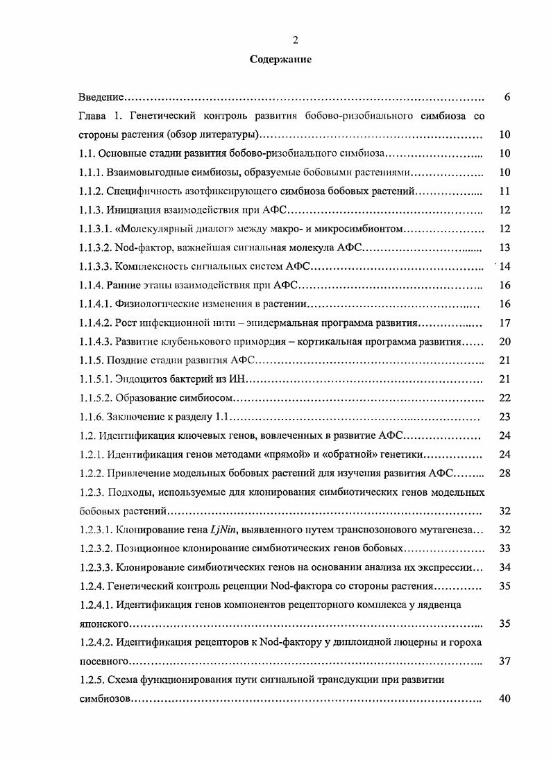 "1.1. Основные стадии развития бобоворизобиального симбиоза. 
