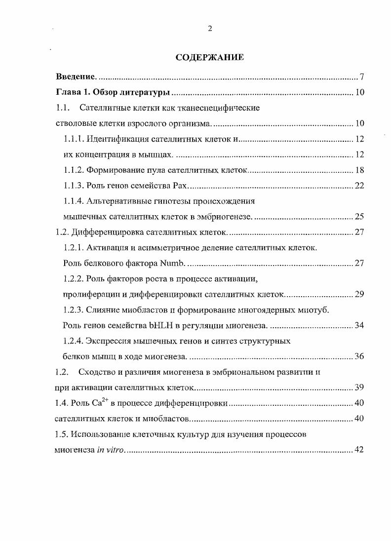"1.1. Сателлитные клетки как тканеспецифические