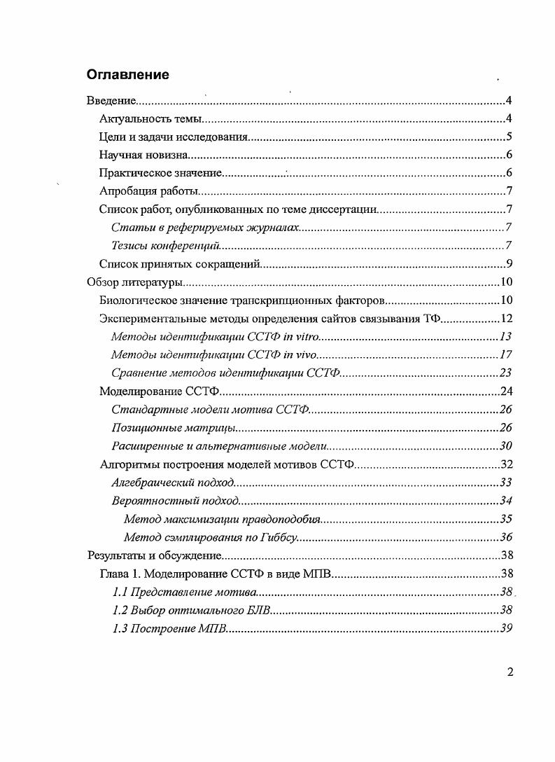 "Список работ, опубликованных но теме диссертации.