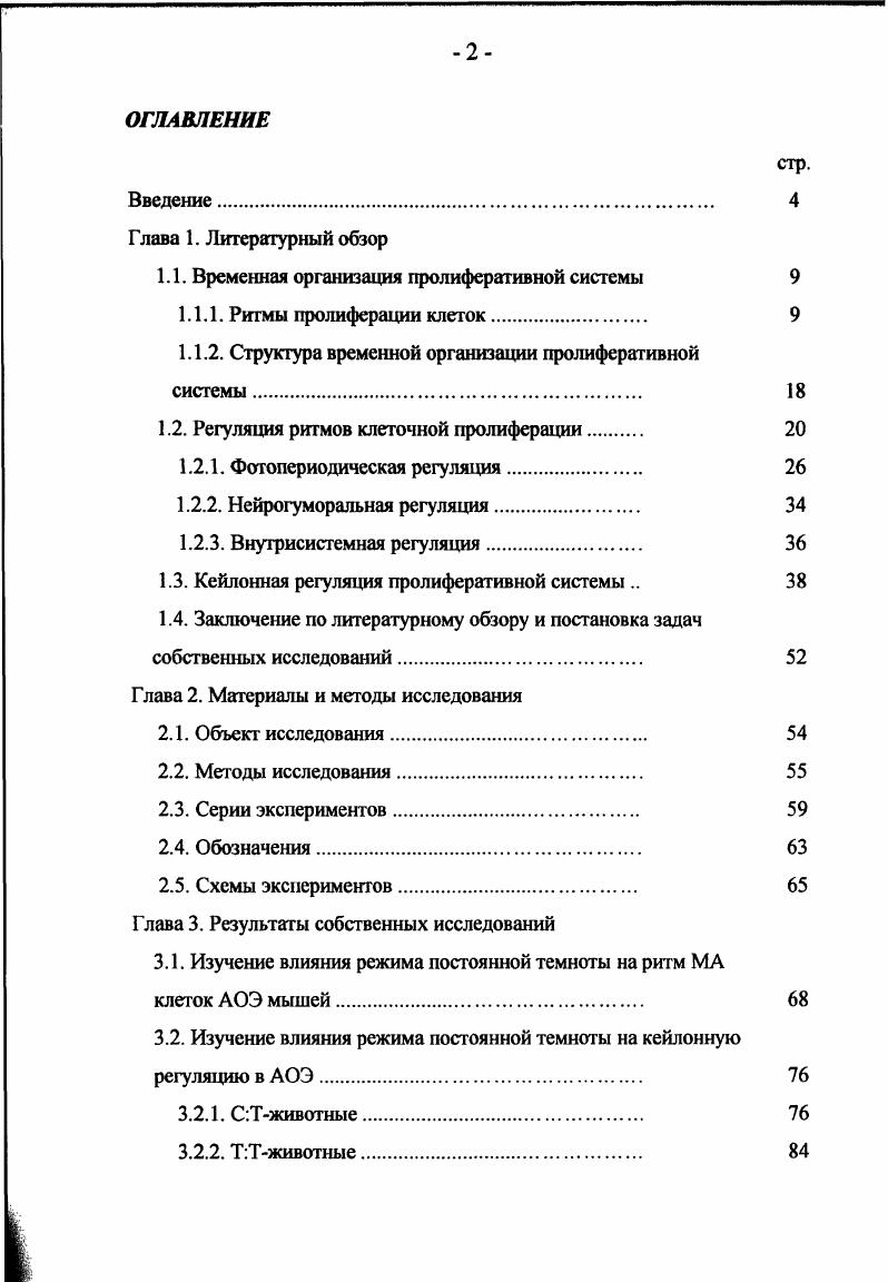 "1.1. Временная организация пролиферативной системы 
