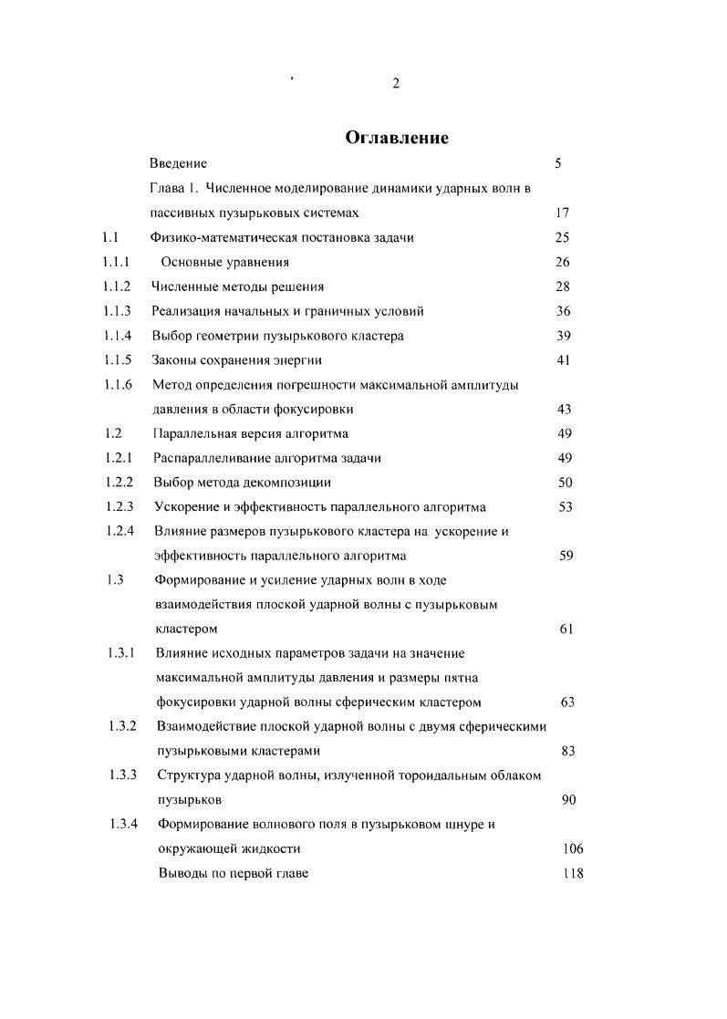 "Глава I. Численное моделирование динамики ударных волн в пассивных пузырьковых