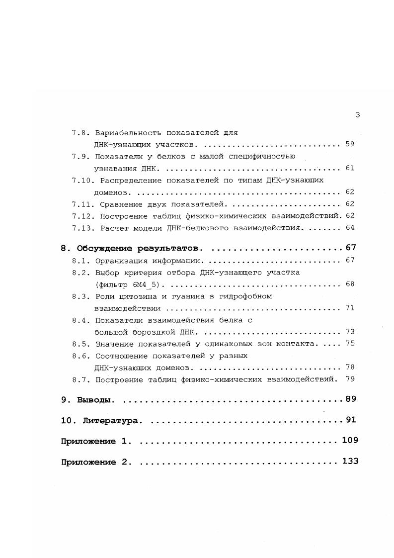 Ф Показано, что роль гуанина и цитозина в гидрофобном взаимодействии более существенна, чем считалось раньше. Ф Впервые на большом статистическом материале показано, что для ДНКузнаюших доменов разного типа характерны существенно различные значения показателей водородных связей и гидрофобного взаимодействия и различные соотношения этих показателей. Ф Предложена оригинальная методика выявления закономерностей взаимодействия аминокислотный остатокоснование в зоне ДНКбелкового контакта. Показано, что выявленные закономерности одинаковы для различных типов ДНКузнающих модулей. Обзор литературы. Принципы узнавания ДНК белком. Образование ДНКбелковых комплексов один из важнейших процессов, лежащих в основе функционирования клетки. С увеличением количества данных о структуре ДНКбелковых комплексов все яснее становится механизм ДНКбелкового взаимодействия. Среди белков, взаимодействующих с ДНК выделяют несколько групп белки, узнающие специфическую последовательность оснований ДНК белки, узнающие определенную конформацию ДНК белки, не специфически связывающиеся с ДНК. К белкам, обладающим способностью к специфическому взаимодействию с ДНК, относятся РНКполимеразы, осуществляющие транскрипцию, регуляторные белки, репрессирующие или активирующие транскрипцию, эндонуклеазы рестрикции, гидролизующие ДНК, ДНКметилтрансферазы, осуществляющие перенос на ДНК метильной группы и др. Изучение структур ДНКбелковых комплексов показало, что среди ДНКузнающих белков встречаются взаимодействующие с большой бороздкой ДНК v , iv . ДНК i . ДНК одновременно i . В последнее время наметился интерес к группе белков, которые узнают особую конформацию ДНК . ДНК во многом хависит от последовательности оснований i . Такие белки образуют комплексы с ДНК на пути сборки высокоспецифических трехмерных нуклеопротеидных структур они называются архитектурными белками или ДНКшаперонами вследствие их способности удерживать ДНК в конфигурации, необходимой для формирования структур более высокого порядка организации. Неспецифические комплексы белков с нуклеиновыми кислотами образуют основную массу нуклеопротеидов в клетке, например, комплексов гистонов с ДНК . ДНК и белка при образовании ДНКбелковых комплексов, которую невозможно было предсказать, основываясь лишь на анализе структур свободной ДНК и белка. Современные представления о ДНКбелковом взаимодействии i, i, , , . РСА и ЯМР исследований комплексов. Особенности структуры ДНК. В плане взаимодействия с белками наибольший интерес представляют А и Вформы ДНК в большинстве описанных комплексов ДНК имеет конформацию искаженной Вформы, в которой некоторые спиральные характеристики приближаются к таковым Аформы. На рис. УотсонКриковских пар оснований. Рис. УотсонКриковское спаривание в кристаллах вернуты друг отноху и внизу. Расстояния приведены в А Зенгер, . СО искажение, рис. Величина 0 в паре АТ равна , а в паре вС 7. Главное различие между спиралями А и Вконформации состоит в неодинаковой конформации сахара. Для Аформы характерна С3,эндоконформация, а для Вформы С2,эндо. Различием в конформации сахара обусловлены вариации в расстоянии между соседними фосфатами в одной полинукпеотидной цепи от 5,9 А при Вконформации до 7,0 А при Аконформации ДНК и растояние между основаниями 2, А при Аформе и 3, А при Вформе. Шаг спирали для Аформы составляет ,2 А, для Вформы ,8 А. Кроме конформации сахара и знака угла наклона пары оснований спирали А и Вформы различаются по величине смещения пары комплементарных оснований от оси спирали параметр О . В ВДНК ось спирали проходит через пару оснований С 0,2 А. В Аформе ДНК ось попадает в ББ и 4,,9 А рис. Изза большого смещения пар от оси в двойной спирали Аформы полинуклеотидные цепи обвивают ось, подобно ленте, оставляя внутри полый цилиндр с диаметром 3,5 А. Пары расположены по перефирии спирали. А и широкой ,0 А МБ рис. В Вформе ось спирали проходит через пары, поэтому бороздки здесь менее выражены. Для Вформы ДНК рис. Рис. V А п 7,5 А, соответственно. Оформе ДНК. Зснгер, , с изменениями. 