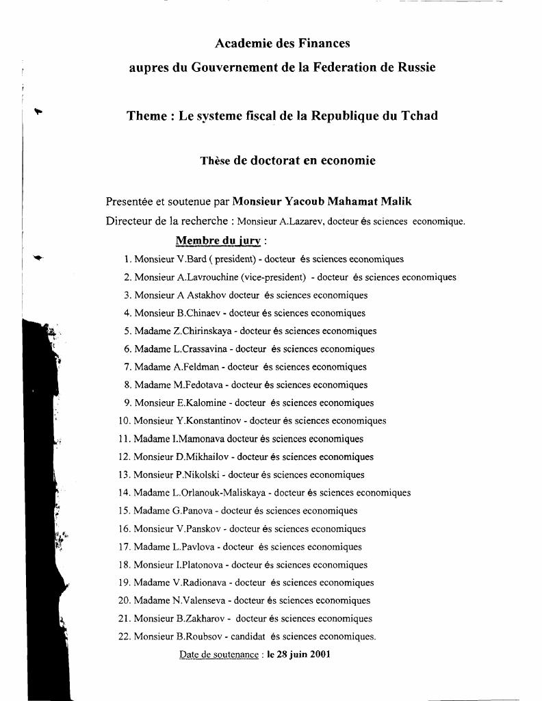 1.1. Экономическое и социальное состояние Республики Чад 