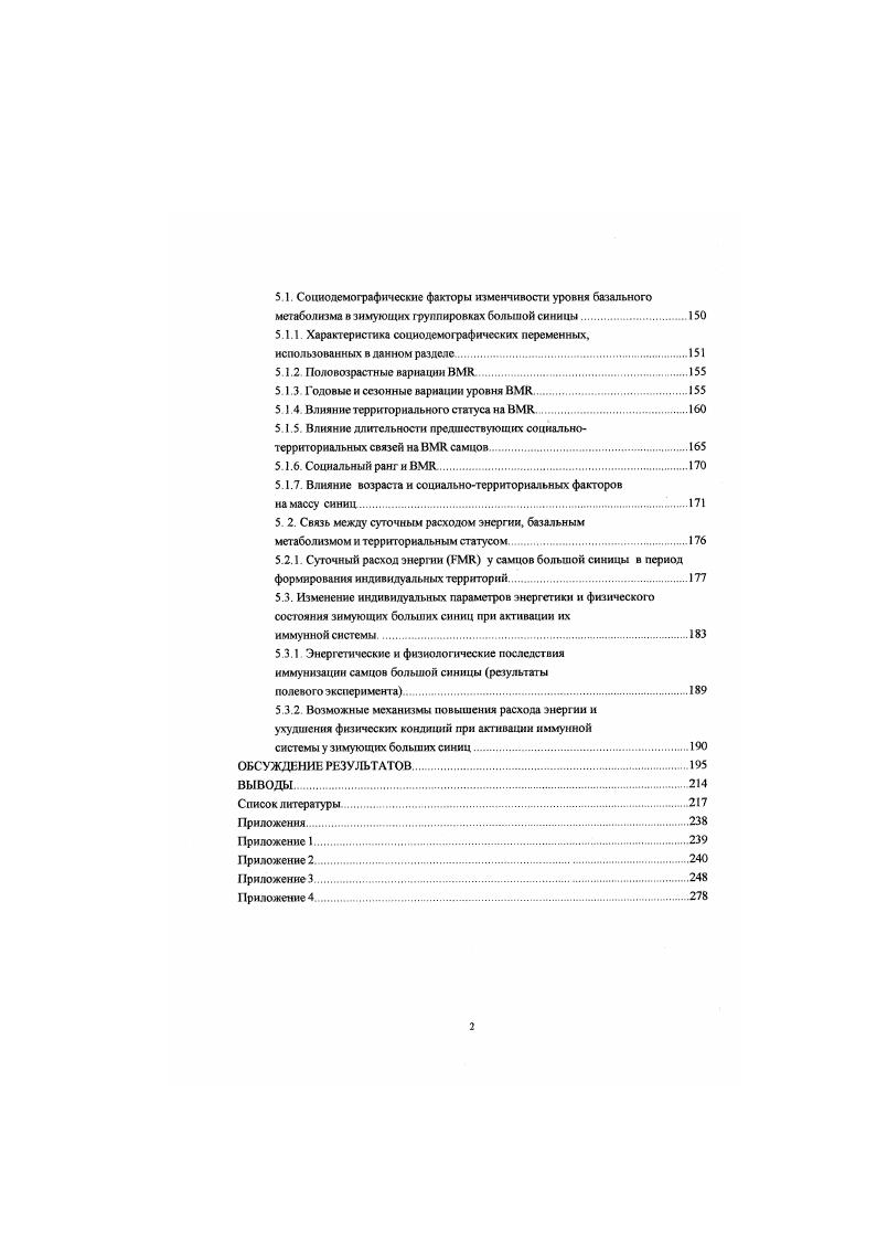 2.1 Состав и динамика численности населення больших синиц.