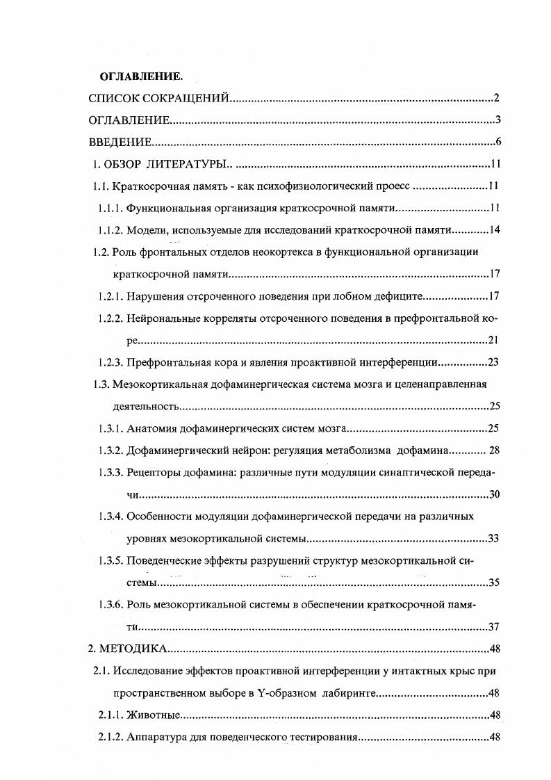 1.1.1. Функциональная организация краткосрочной памяти.