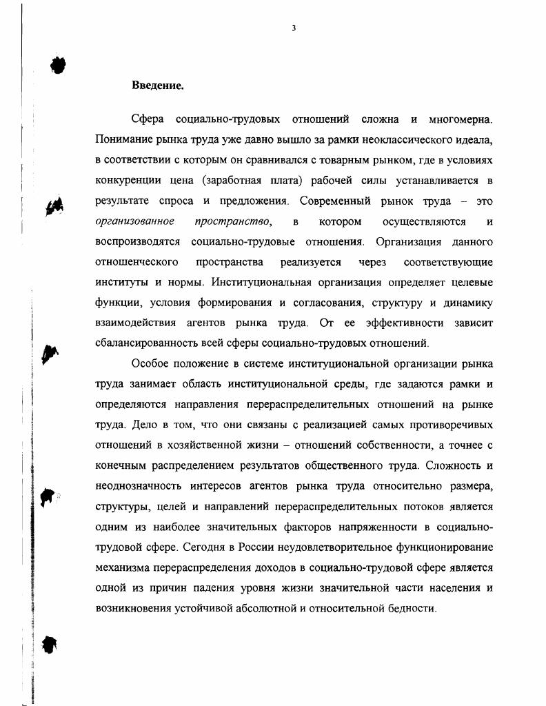 социальной организации рынка труда 