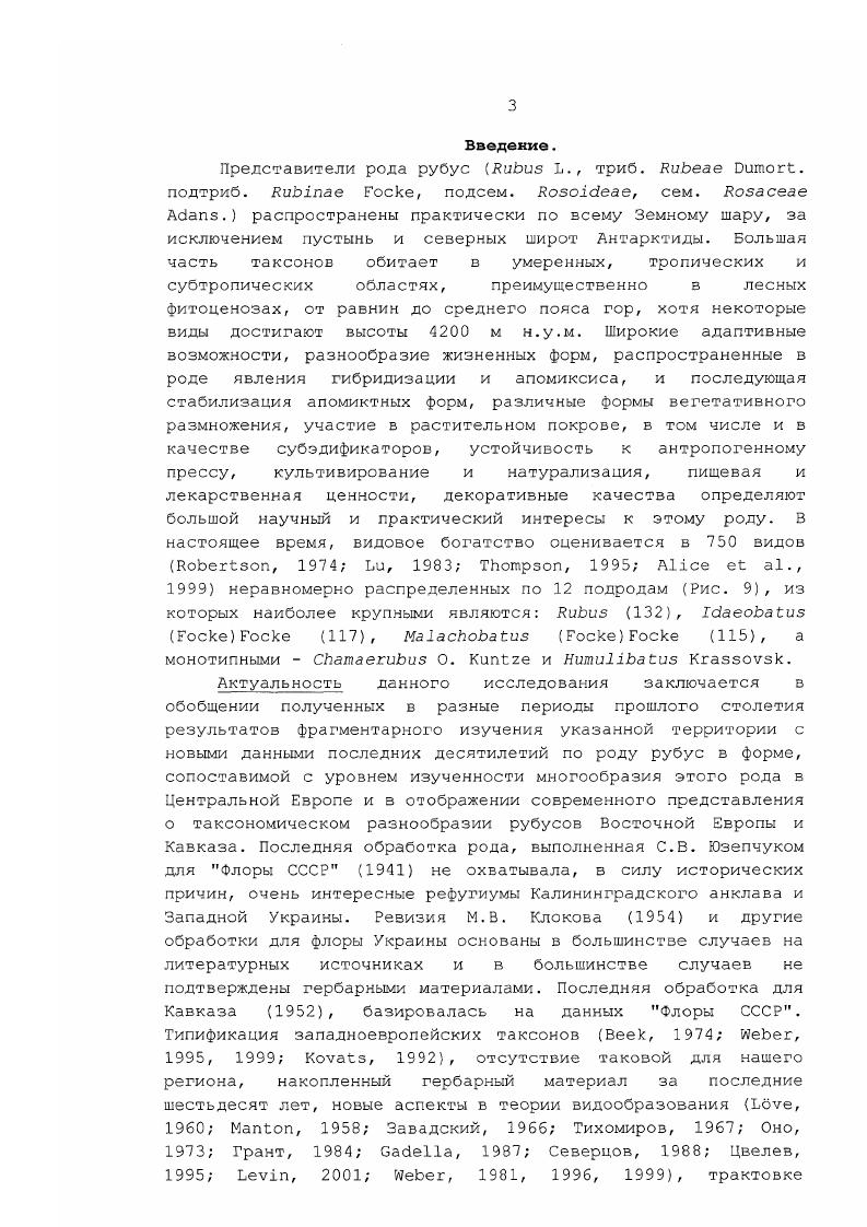 Глава II. Анатомоморфологические особенности рода и 