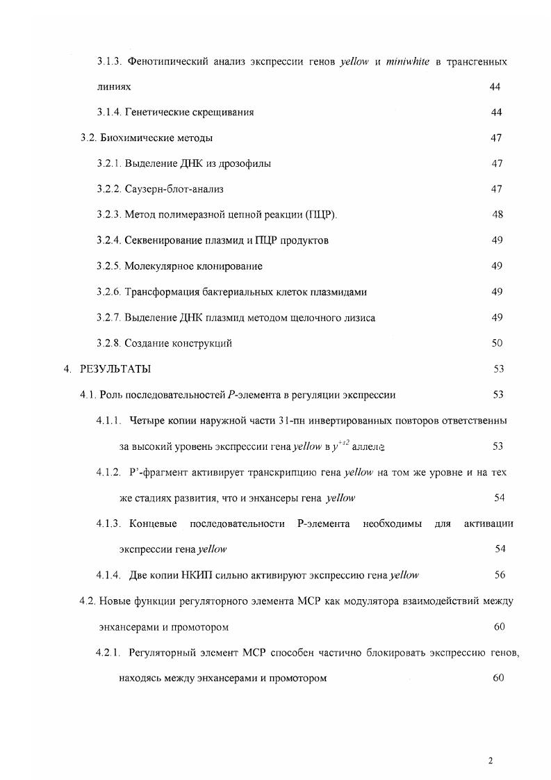 2.1.3. Механизмы влияния инсерции Р элемента на экспрессию генамишени 